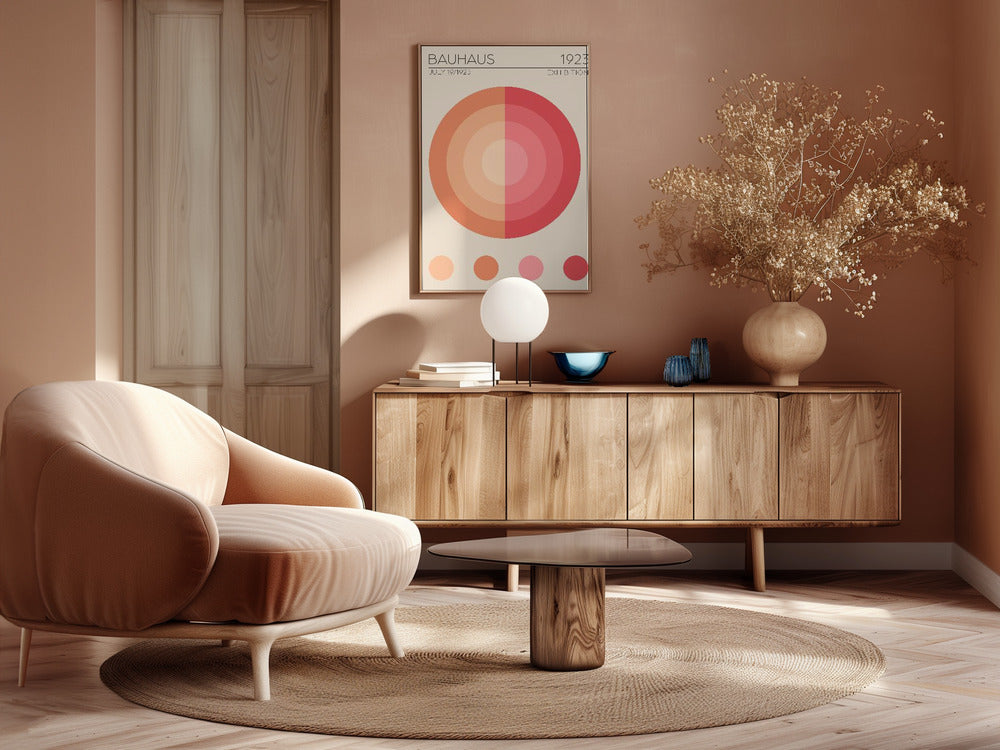 Bauhaus Pembe Daire Poster